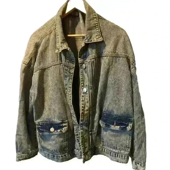 Suzanne Betro Denim Jean Jacket Distressed Size 2X - Picture 1 of 4